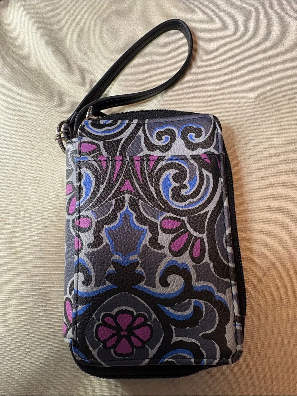 Relic Patterned Floral Wristlet Phone Case with Wrist Strap